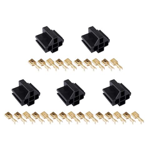MUYI 5 Pin Relay Connector - 12V Socket, 30Amp/40Amp, 6.3mm Truck ...