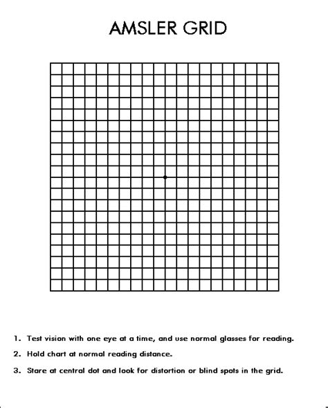 Amsler Grid Printable Spanish - Free Worksheets Printable
