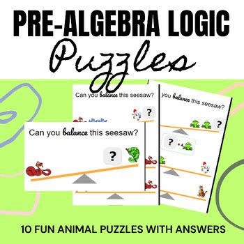 Image result for Pre-Algebra Math Puzzles