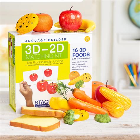 Buy Stages Learning Language Builder 3D-2D Foods Matching Kit for ...