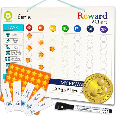 QUOKKA Magnetic Behavior Chore Chart for Kids at Home - Gift Reward Visual Schedule Chart - Dry ...