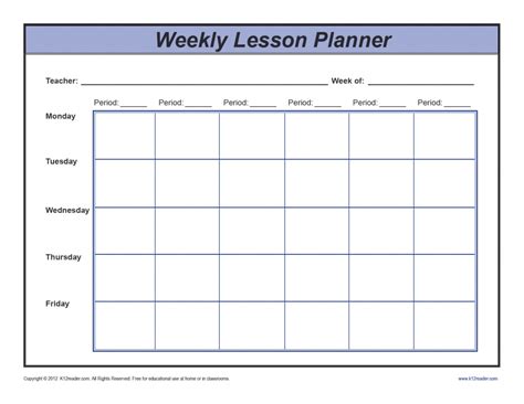 Image result for Basic Lesson Plan Template Weekly