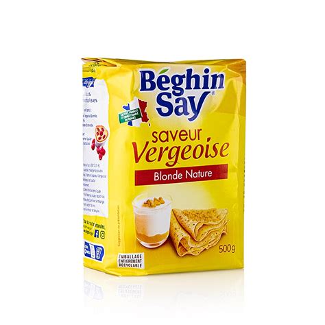 Sucre Vergeoise, leger, parfume au caramel, 500g, sac | GOURMET VERSAND ...