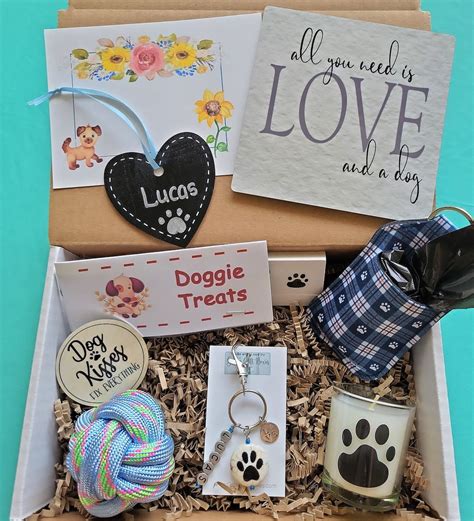 Dog Lover Gift Box, Customized Dog Owner Gift Basket, New Dog Gift, Pet ...