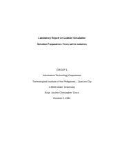 Labster Simulation for Solution Preparation 的图像结果