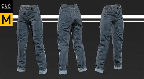 Marvelous Designer和Clo3d逼真牛仔裤 MD Clo3d Realistic jeans 2H Video process ...