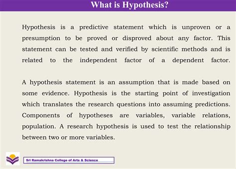 Hypothesis - Meaning, Types, Sources and Functions | PPTX
