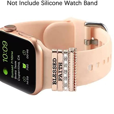 Buy ARTLABEL 5 Pcs women’s Gold Metal Diamond Watch Charms Decorative ...