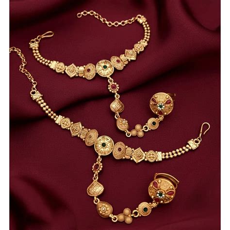 Akruti Collection Royal Pota Stone Designer Hand Harness – JewelEMarket
