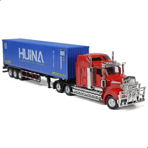 Amazon.com: Risopen Semi Truck Toy, 1/50 Scale Kenworth W900 Diecast Model Trucks, Alloy Metal ...