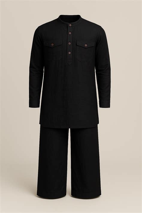 Linen Pathani Kurta with Palazzo Set