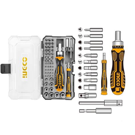 INGCO 55 Pcs Screwdriver Bits Set, Precision Screwdriver Set with ...