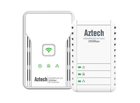 Aztech HomePlug AV Powerline Wireless-N 150 Mbps Extender Kit (HL113E ...