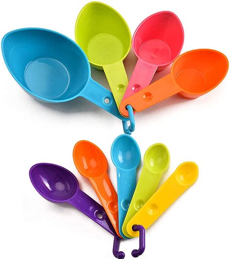 Buy HEXONIQ® Measuring Cups & Spoons, Plastic Stackable Measuring Cups ...