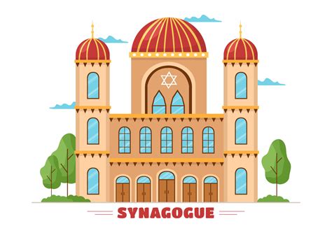 Synagogue Building or Jewish Temple with Religious, Hebrew or Judaism ...