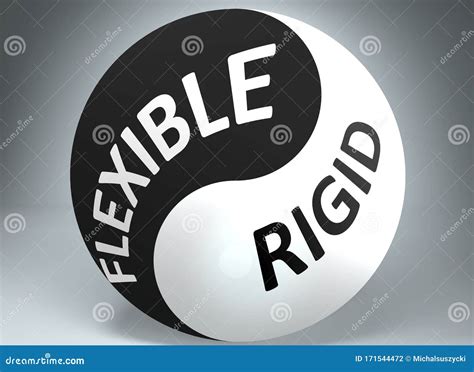 Flexible And Rigid As Different Choices In Life - Pictured As Words ...
