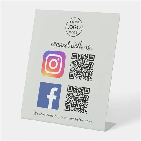 Image result for Facebook QR Code Sign