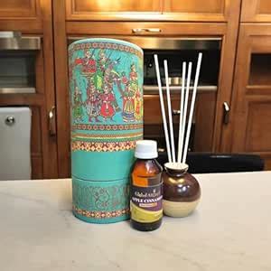 Global Aroma Ethenic Pot Reed Diffuser Set Apple Cinnamon Fragrance 100 ...