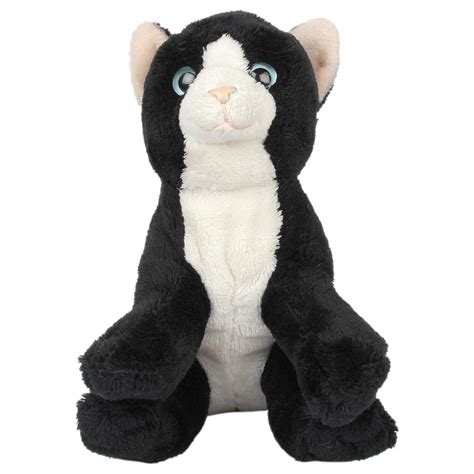 Buy Hamleys Floppy 6" Black and White Cat Pet Animal with Beans Plush ...