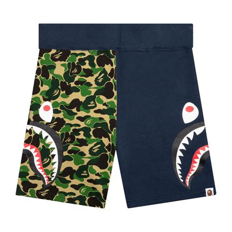 Bape Abc Camo Side Shark Sweatshorts Green/Navy Price in India ...