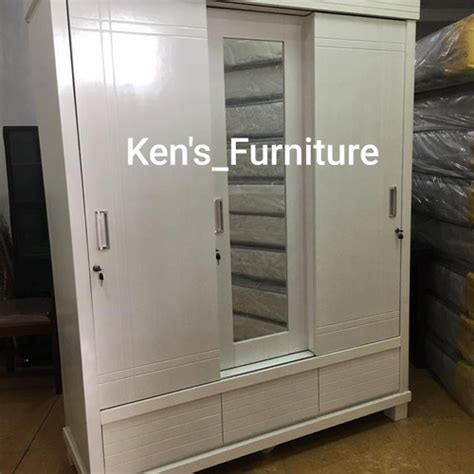 Jual Lemari Pakaian 2 & 3 Pintu bahan Multiplek tebal Full cat Duco ...