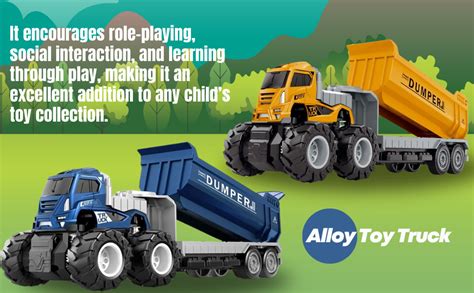 DARVICE Toy Dumper Truck for Kids 2 Year Above Diecast Alloy Logistic ...