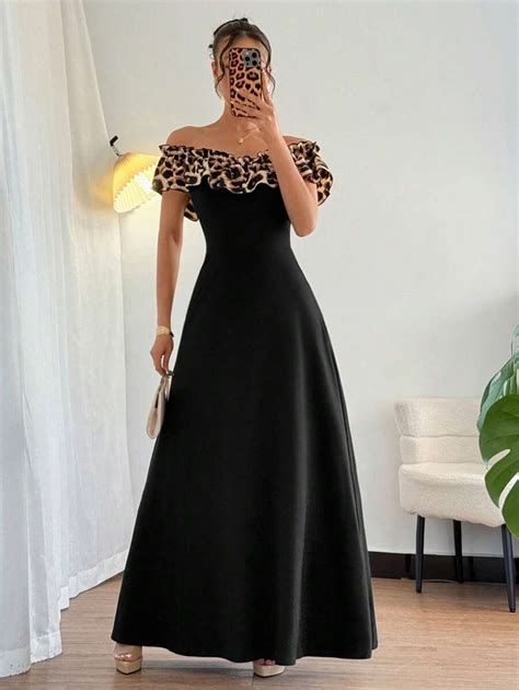 Gloray Women's Spring/Summer Elegant Fashionable Open Shoulder Ruffled ...