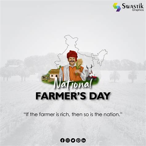 National Farmer's Day | Farmers day, Farmers day poster design, Tree ...