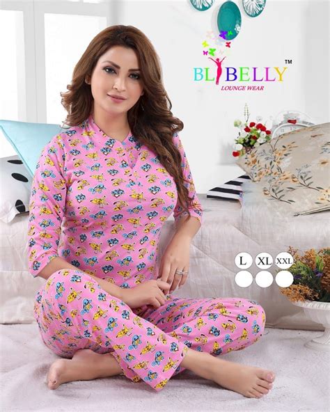 Buy Printed Cotton Night Suit Pajama Set for Ladies Online India – Stilento