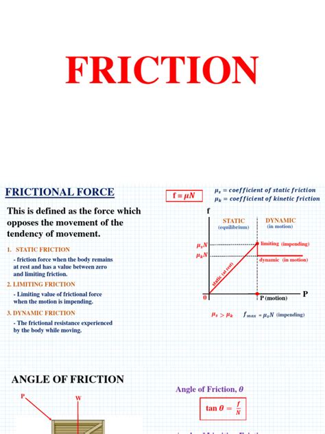 FRICTION | PDF | Friction | Force