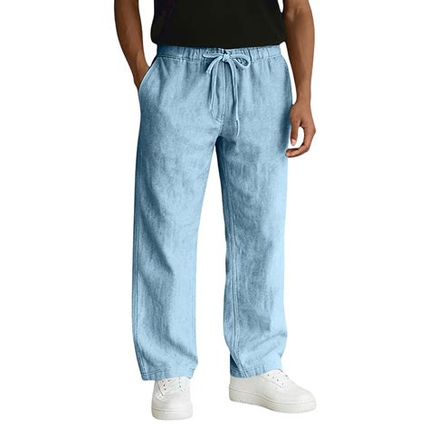 Dresfit Lounge Pants for Men Wide Leg Linen Pants 2026 Uncuffed ...