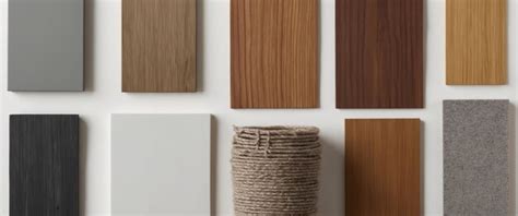 Mood board showcasing various interior material samples for design ...