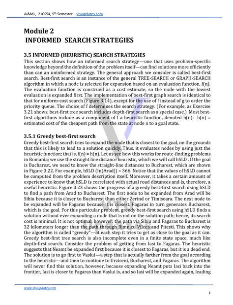 Vtuupdates.com module 2 21CS54 - vtuupdates Module 2 INFORMED SEARCH ...