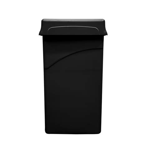 87L Slim Jim Trash Bin with Swing Cover Black | Big Compact Trash Can ...