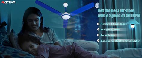 Buy ACTIVA 1200mm Ceiling Fan, 410 RPM High Speed Air Delivery, Anti ...