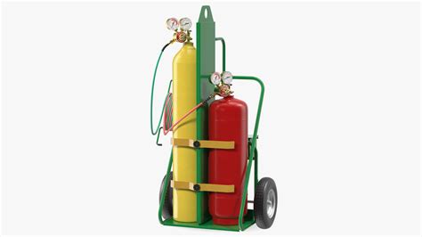 3D Oxygen and Acetylene Torch Welding Cart Set model | 3D Molier ...