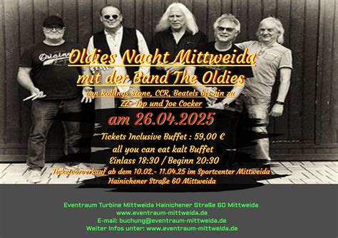 Oldies Nacht Mittweida, Hainichener Straße 60, Mittweida, Chemnitz, 26 ...