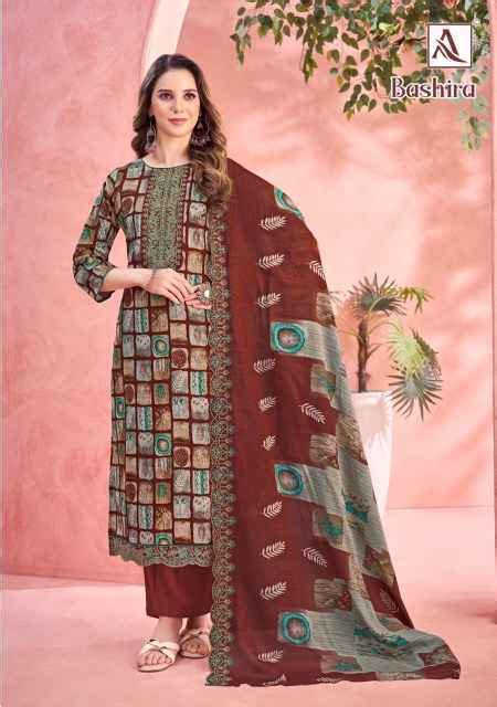 Alok Suits Bashira Cambric Cotton Dress Material Latest Catalog