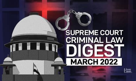 Supreme Court Criminal Digest With Subject And Statute Wise Index ...