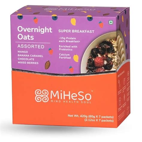 MiHeSo Overnight Oats 420g Assorted | Healthy Rolled Oats & Oatmeal ...