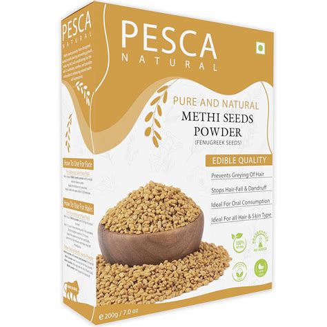 PESCA Natural Fenugreek Methi Powder 100% Pure Natural & Organic for ...