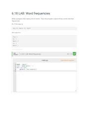 Image result for Python 6.18 Lab Word Frequencies