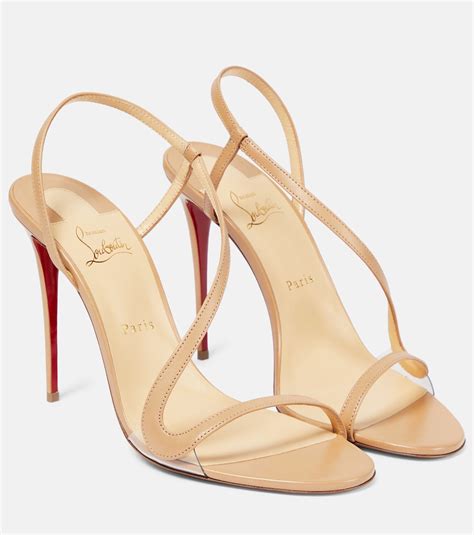 Rosalie leather sandals in beige - Christian Louboutin | Mytheresa