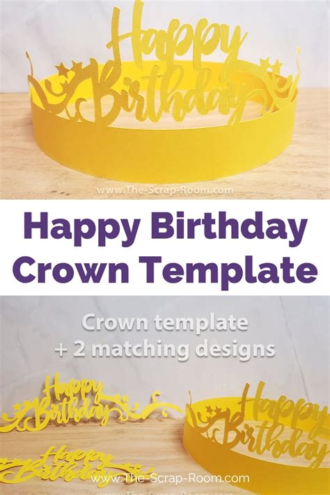 Happy Birthday Crown Template Happy Birthday Crown Plus - Etsy