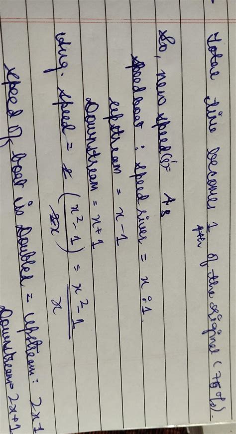 A man travels by a motor boat down a river to his office and back. With ...