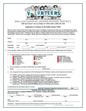 Fillable Online sanluisobispoffa 1500 Lizzie Street San Luis Obispo CA ...