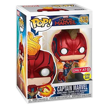 POP! Funko Marvel Captain Marvel - Glow in The Dark Flying Captain ...