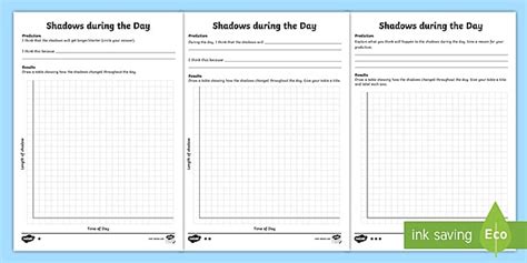 Shadows During the Day Differentiated Worksheets