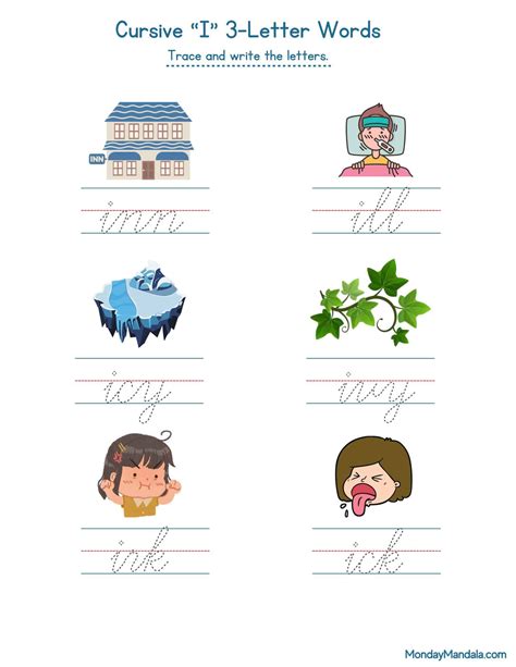 10 Cursive I Worksheets (Free Letter Writing Printables)