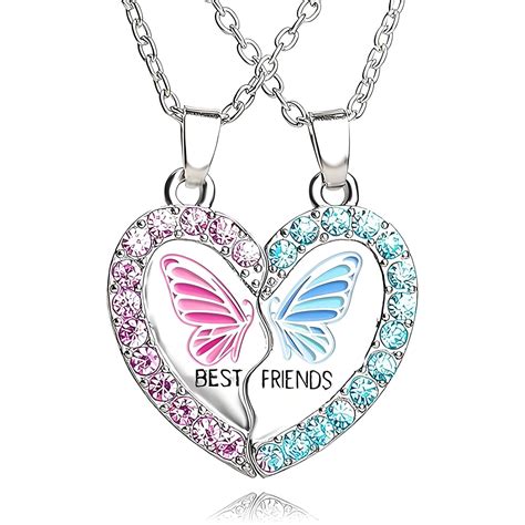 CartHome 2Pcs Best Friend Necklace, Friendship Necklace for Girls ...